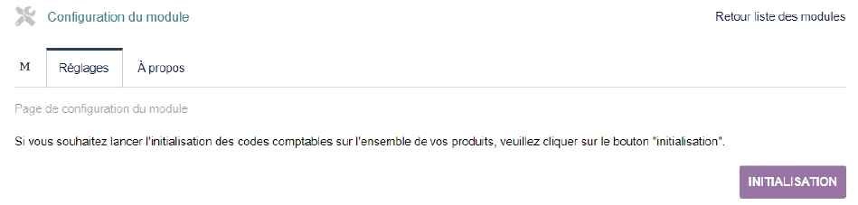 Config code comptable