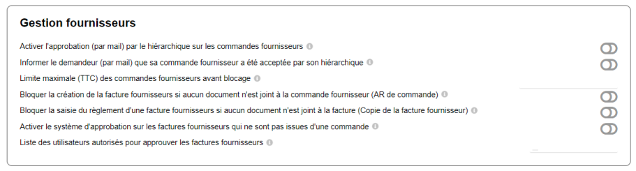 Gestion des fournisseurs