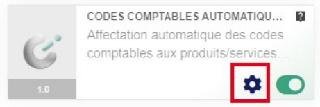 configuration module codes comptables