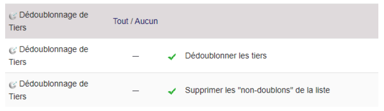 dédoublonnage.